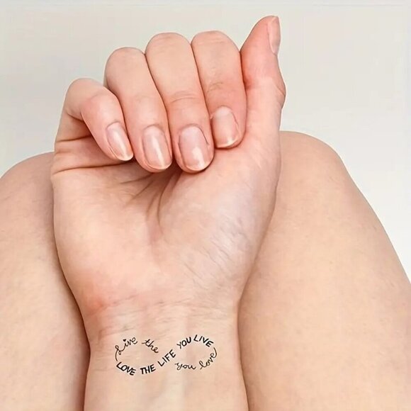 Waterproof Temporary Tattoo Stickers Bird & Infinity Designs for Fingers, Wrists - Picture 4 of 7